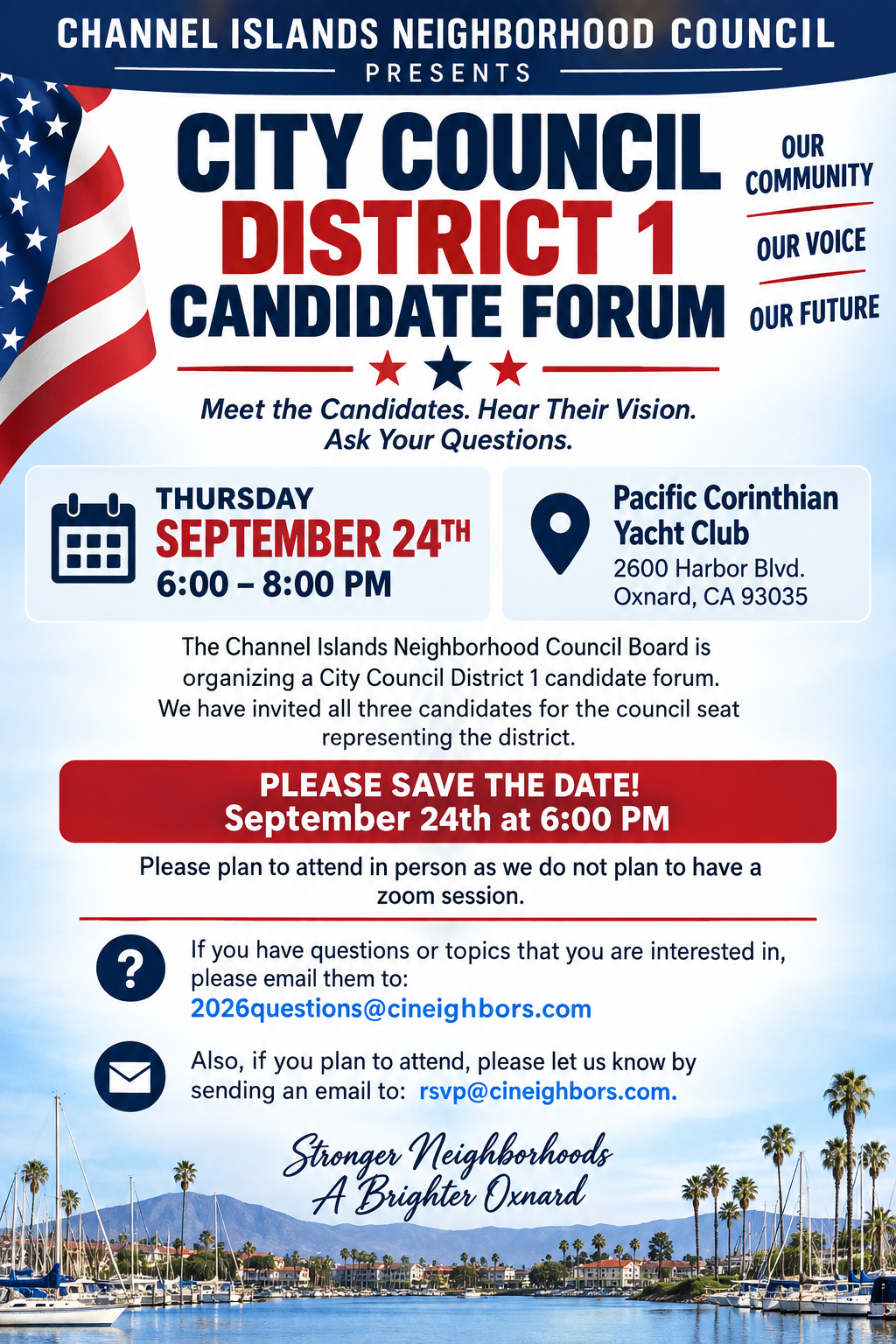 District 1 Candidates Forum