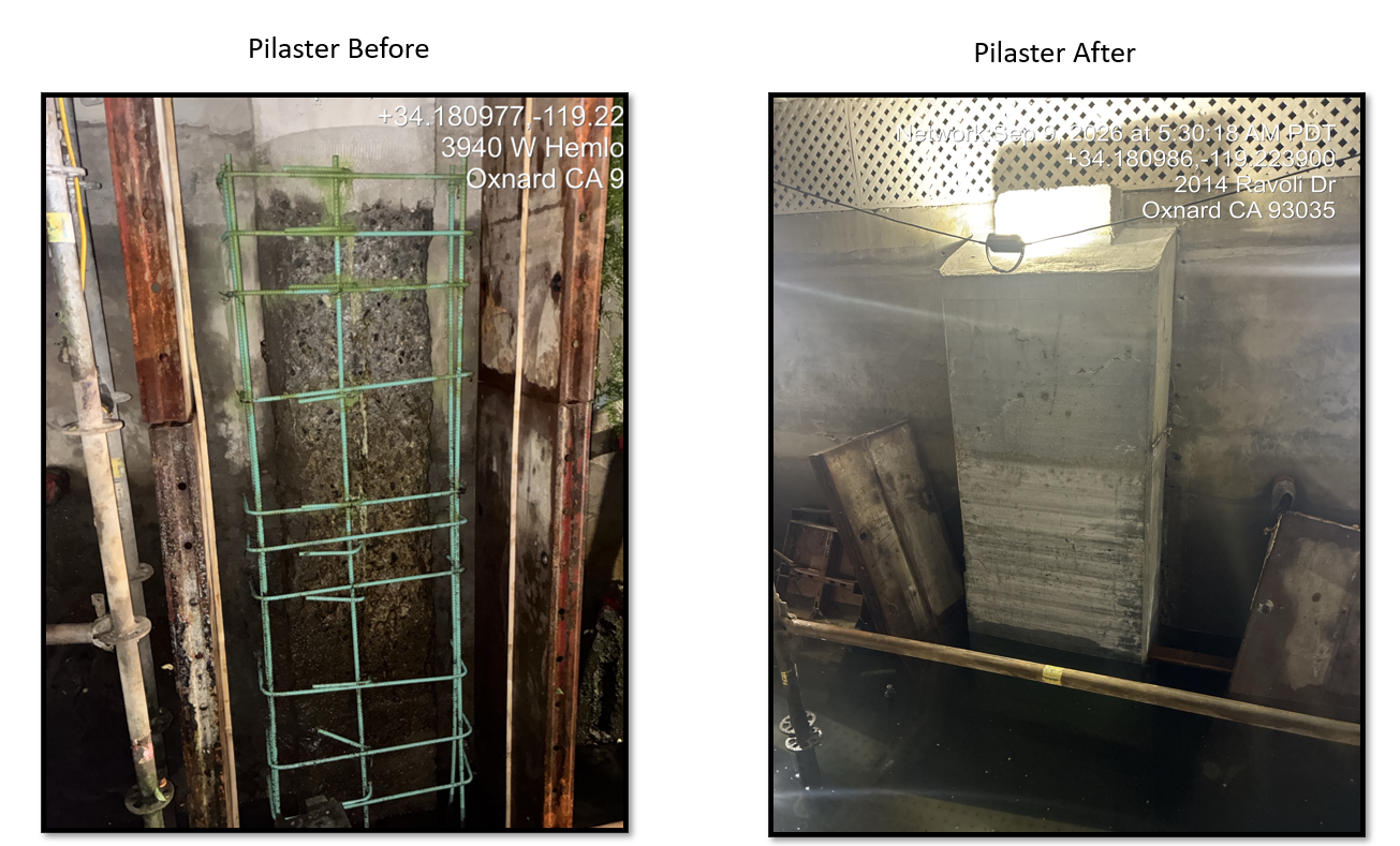 Pilaster Before and After